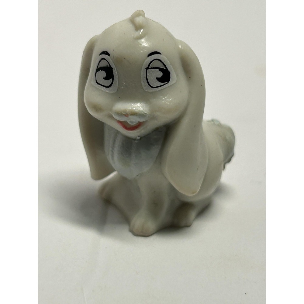 White Bunny Rabbit Figure Toy Long Ears Mini Plastic Animal Collectible Cute